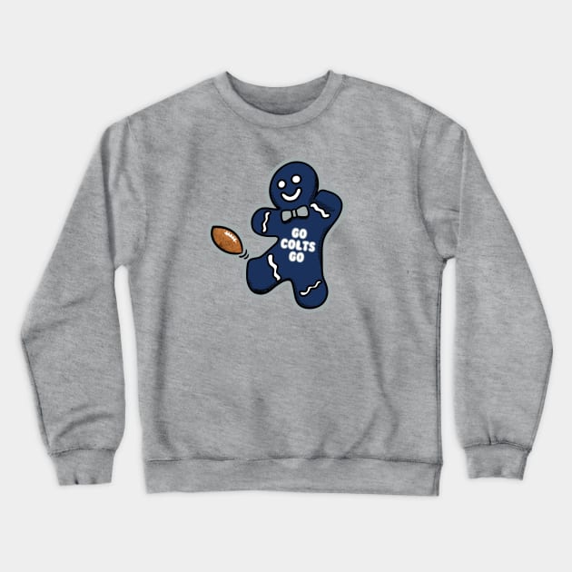 Indianapolis Colts Gingerbread Man Crewneck Sweatshirt by Rad Love